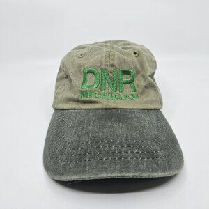 DNR Michigan Strapback Baseball Hat Cap Adjustable Green One Size